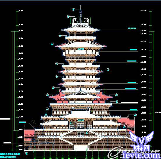 autocaf打造典雅别致的古代楼阁 脚本之家 cad教程