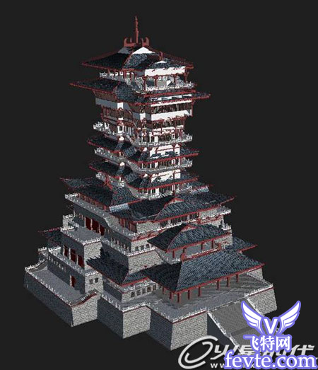 autocaf打造典雅别致的古代楼阁 脚本之家 cad教程