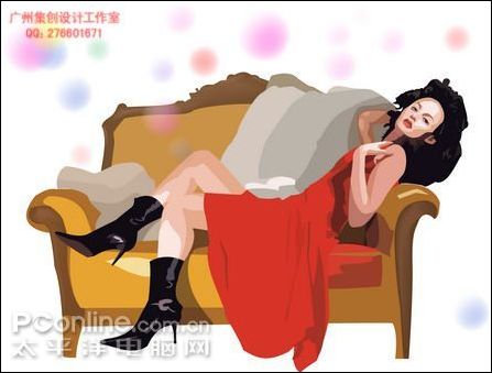 Illustrator绘制商业美女插画教程