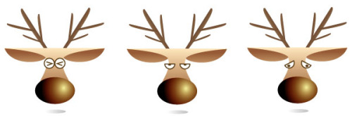Illustrator绘制矢量风格简笔驯鹿头像