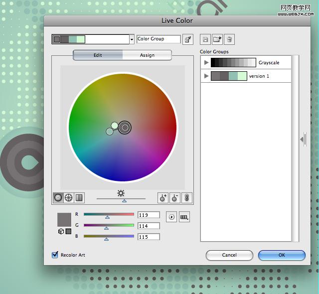 The Live Color window
