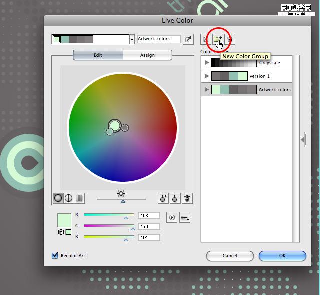 Create New Color Group