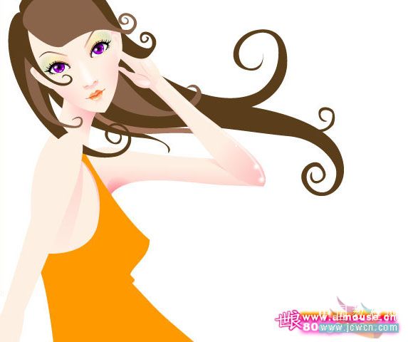 Illustrator教程:制作漂亮插画花季的天使-脚本之家