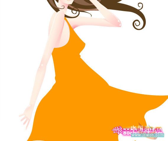 Illustrator教程:制作漂亮插画花季的天使-脚本之家