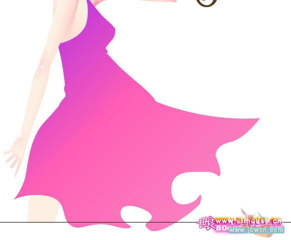 Illustrator教程:制作漂亮插画花季的天使-脚本之家