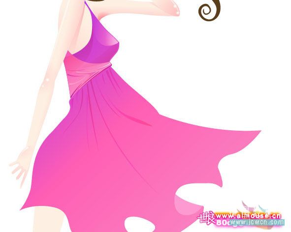 Illustrator教程:制作漂亮插画花季的天使-脚本之家