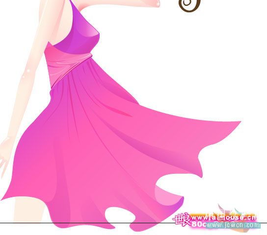 Illustrator教程:制作漂亮插画花季的天使-脚本之家