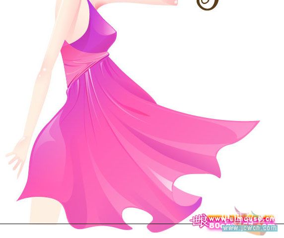 Illustrator教程:制作漂亮插画花季的天使-脚本之家