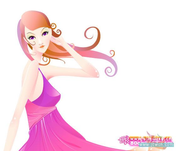 Illustrator教程:制作漂亮插画花季的天使-脚本之家