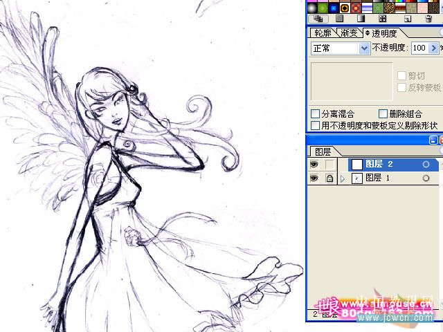 Illustrator教程:制作漂亮插画花季的天使-脚本之家