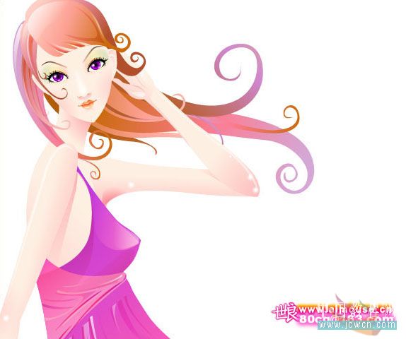 Illustrator教程:制作漂亮插画花季的天使-脚本之家