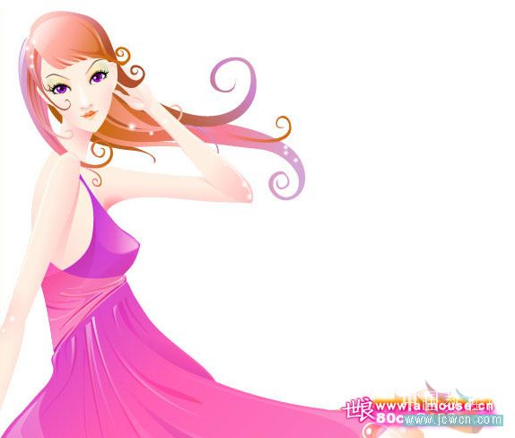 Illustrator教程:制作漂亮插画花季的天使-脚本之家