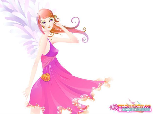 Illustrator教程:制作漂亮插画花季的天使-脚本之家