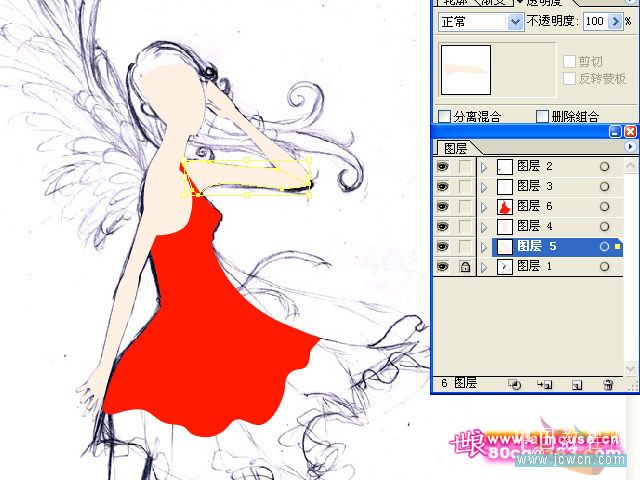 Illustrator教程:制作漂亮插画花季的天使-脚本之家