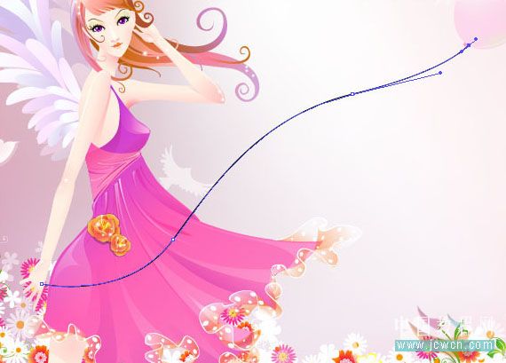 Illustrator教程:制作漂亮插画花季的天使-脚本之家