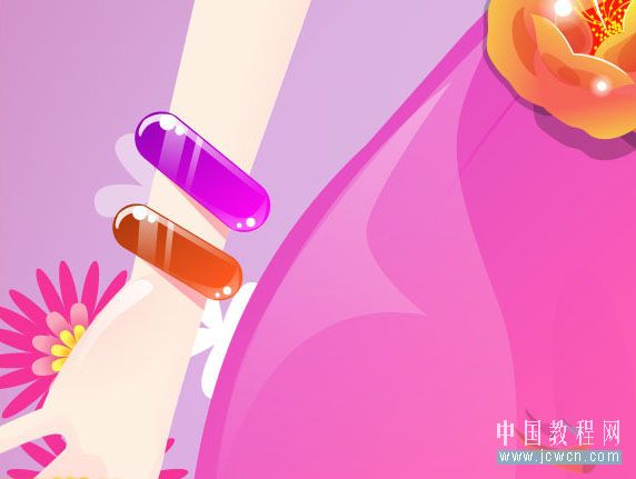 Illustrator教程:制作漂亮插画花季的天使-脚本之家