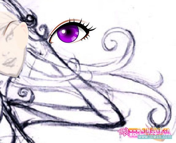 Illustrator教程:制作漂亮插画花季的天使-脚本之家