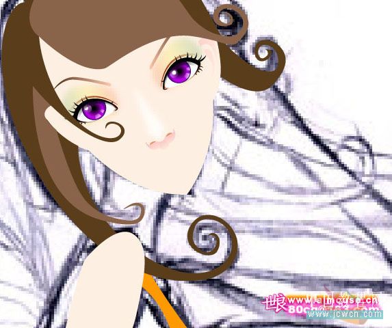 Illustrator教程:制作漂亮插画花季的天使-脚本之家