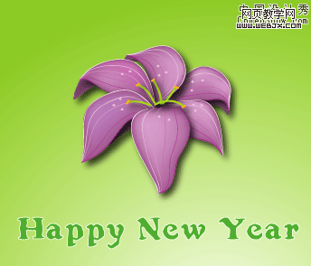 Illustrator渐变网格绘制紫百合-脚本之家