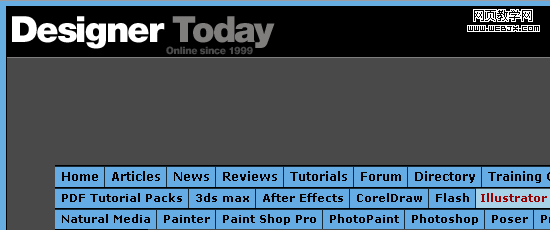 Illustrator Tutorials at Designer Today - screen shot.