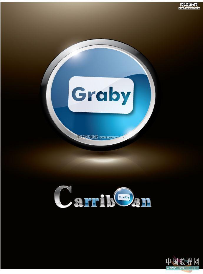 Illustrator教程:制作流行的半透明水晶按钮_脚本之家