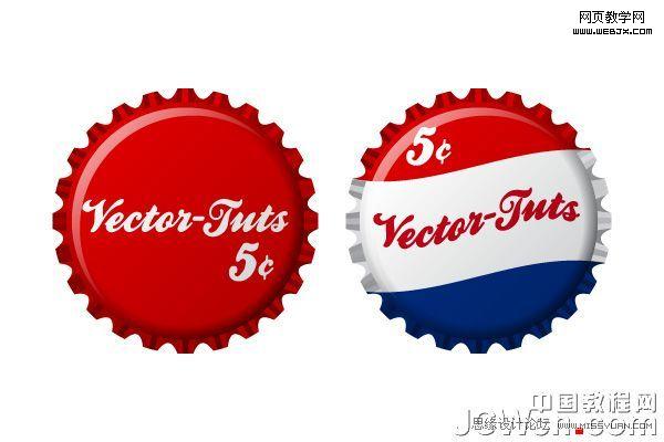 Illustrator CS4教程:绘制矢量瓶盖_脚本之家