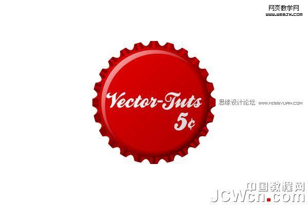 Illustrator CS4教程:绘制矢量瓶盖_脚本之家