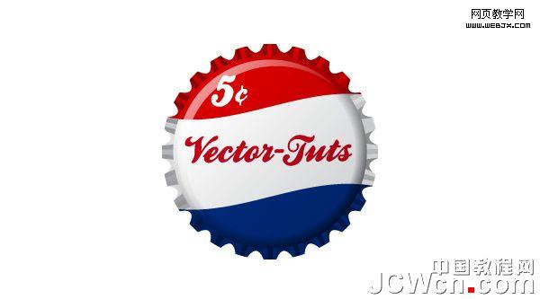 Illustrator CS4教程:绘制矢量瓶盖_脚本之家