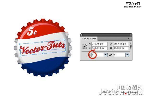 Illustrator CS4教程:绘制矢量瓶盖_脚本之家