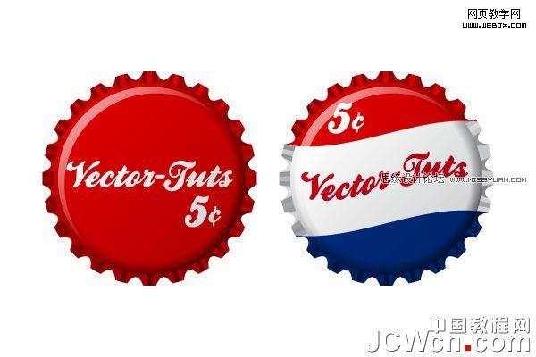 Illustrator CS4教程:绘制矢量瓶盖_脚本之家