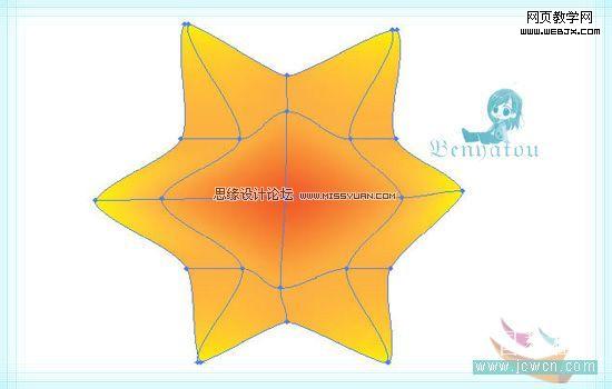 Illustrator教程:绘制梦幻的白色花朵_脚本之家