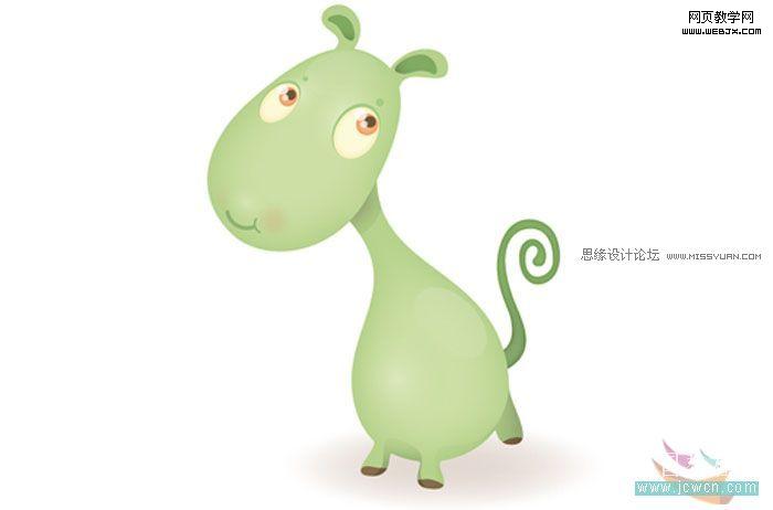 Illustrator鼠绘教程:绘制可爱卡通动物_脚本之家