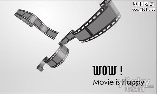 Illustrator绘制胶片缠绕的抽象效果_jb51.net