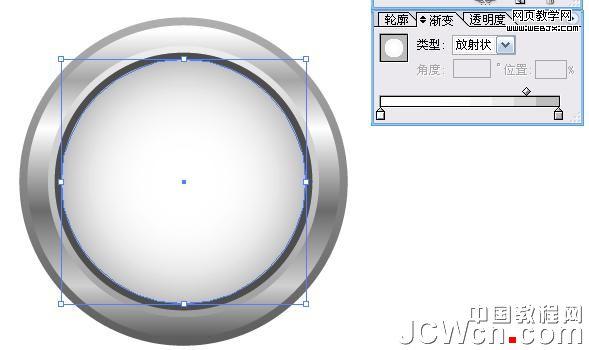 Illustrator鼠绘教程：渐变工具运用绘制金属闹钟_中国教程网
