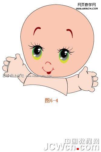 Illustrator绘制人物教程:可爱卡通宝宝_脚本之家