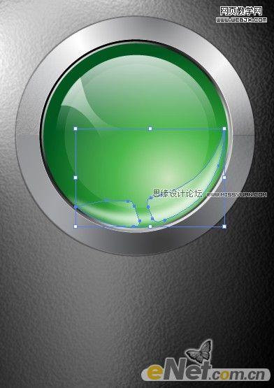 Illustrator教程:绘制透明质感绿色金属标志_脚本之家