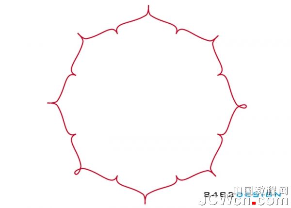Illustrator实用教程：八瓣莲花形状的制作技巧_中国教程网