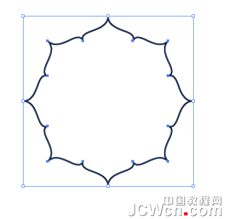 Illustrator实用教程：八瓣莲花形状的制作技巧_中国教程网