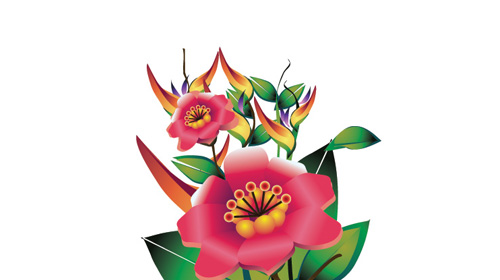 illustrator flowers leaves vector graphics