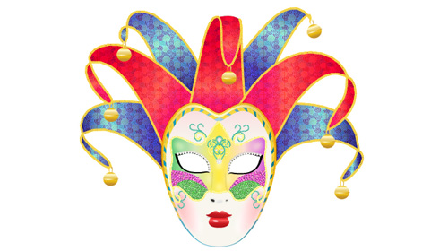create a colorful vector carnival mask