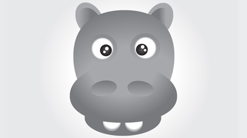 how to create face of a hippo using illustrator