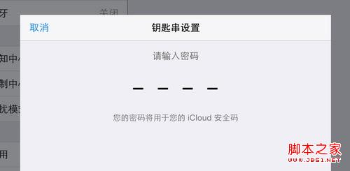 输入iCloud钥匙串密码