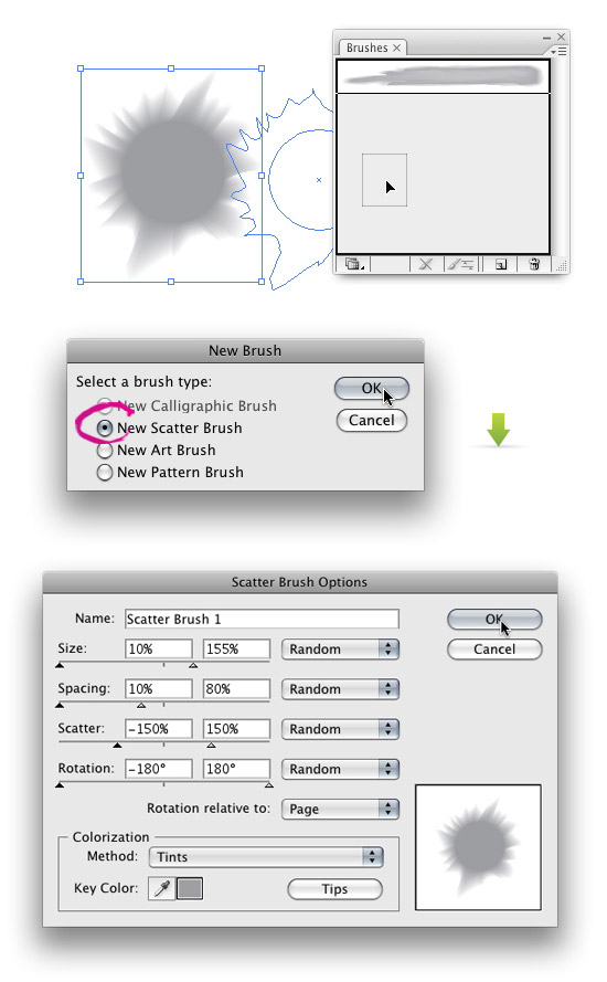 Scatter Brush Options