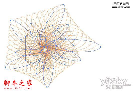 Illustrator绘制仿螺旋线彩色图案