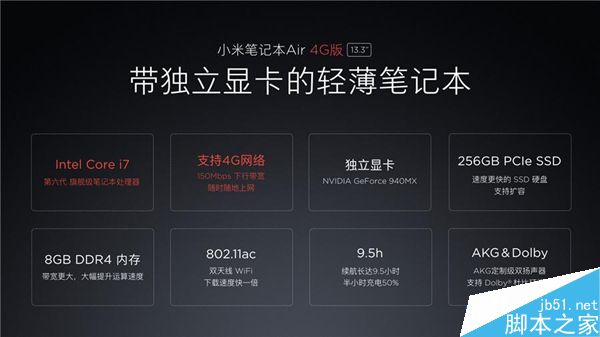 小米笔记本Air 4G有哪些升级?小米笔记本4G CPU是什么型号?