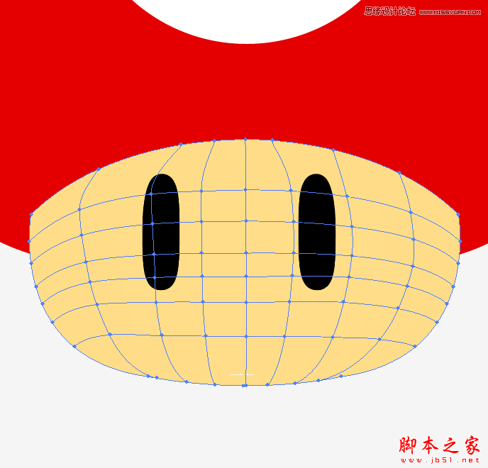 Illustrator绘制立体效果的逼真蘑菇,脚本之家