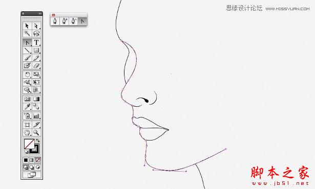 Illustrator绘制一张水滴飞溅效果的面部特效,脚本之家