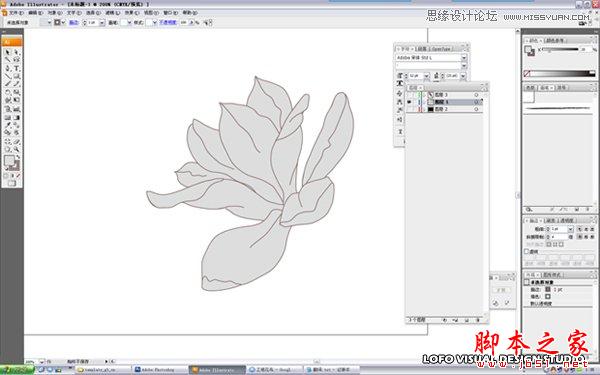 Illustrator绘制矢量风格的中国花鸟画,脚本之家