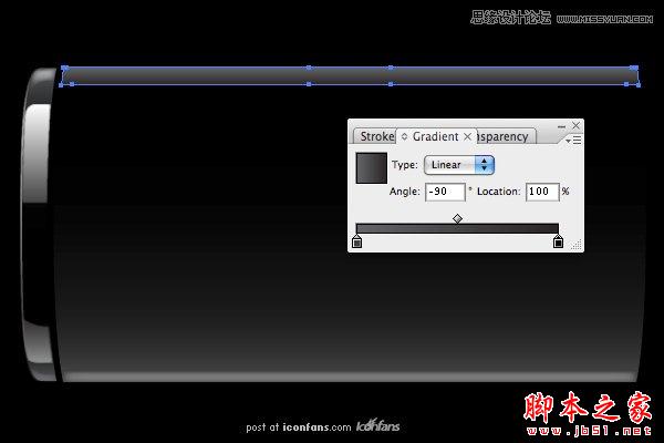 Illustrator绘制质感电池图标,脚本之家