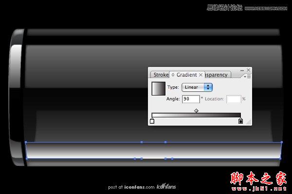 Illustrator绘制质感电池图标,脚本之家